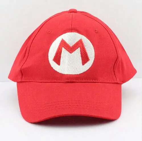 Mario Red Супер шапка Марио Аниме Ash Ketchum Марио Луиджи валуиджи Косплей шляпа с сеткой для взрослых Размер аниме плюшевые игрушки куклы - Цвет: Mario Red