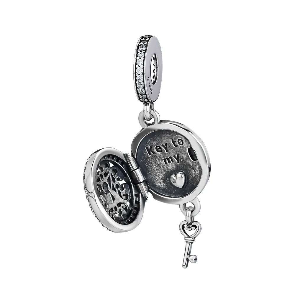 CKK подходят для браслетов Pandora браслет Regal любовь ключ бусины Подвески