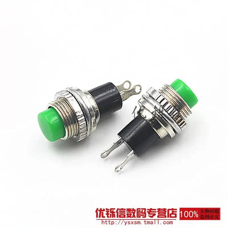 Кнопочный переключатель 2 фута зеленый без замка стандартный сброса |