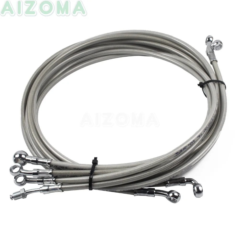 1" 15" 1" мотоцикл хром полный Ape вешалка кабели тормозные линии наборы для Harley Touring руль ABS модели