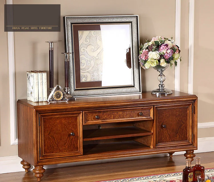 Американский кантри древесины корпуса аудио-с кабинет гостиная простой