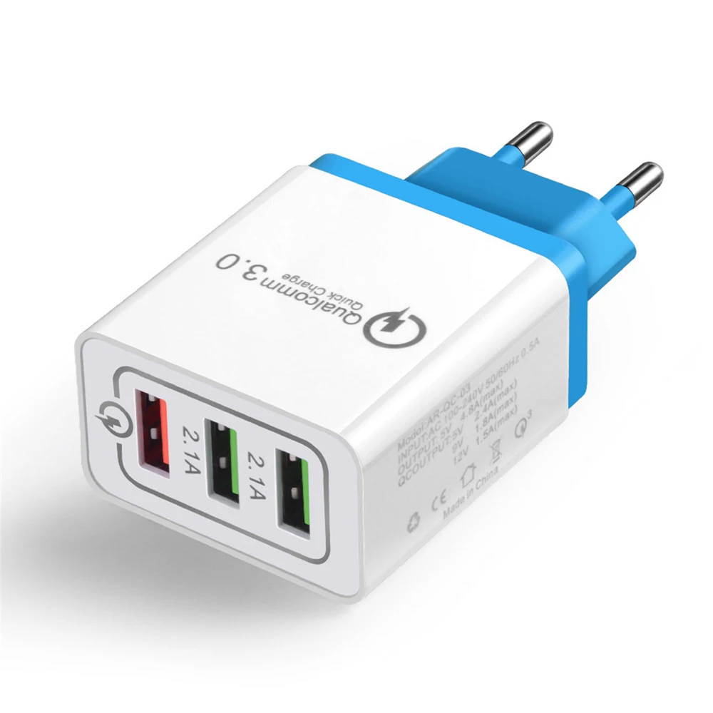 Сетевое зарядное устройство с 3 USB-портами 0 9 В 12 | Мобильные телефоны и аксессуары