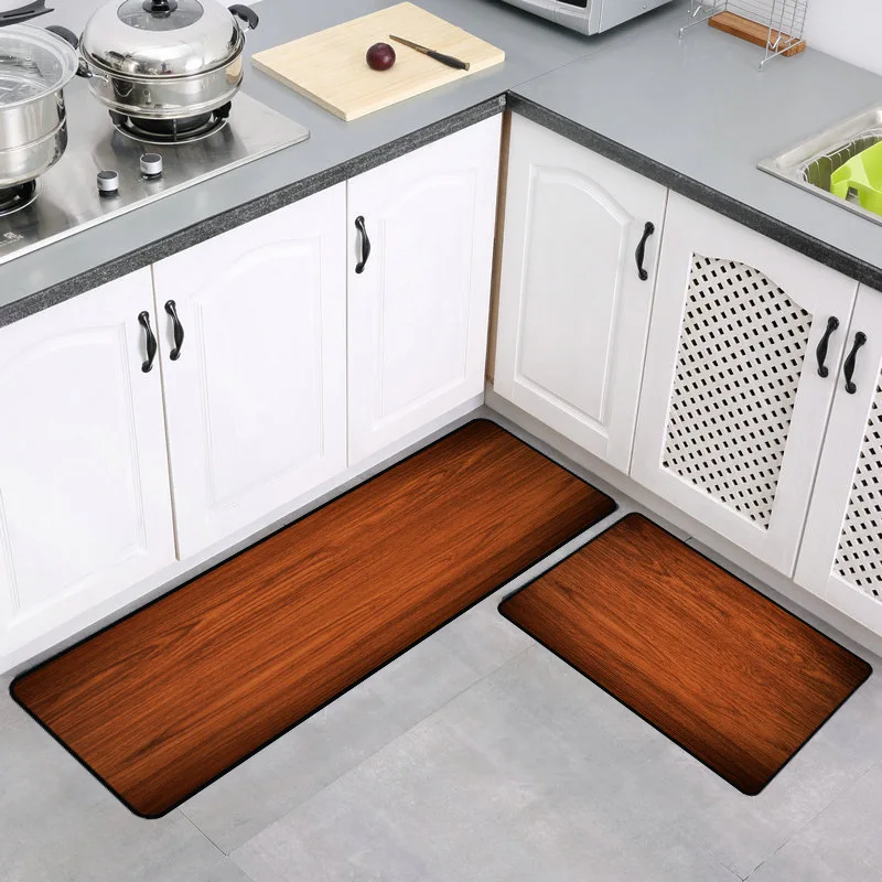 Wood 5 LOUTASI деревянный нескользящий кухонный коврик длинный коврик для ванной современный входной коврик Впитывающий Коврик для спальни гостиной напольный коврик - Цвет: Wood 5