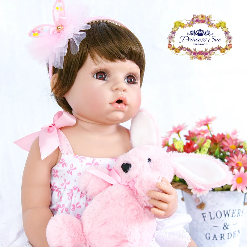 Boneca реборн силиконовая completa 22 дюймов Высокое качество полное тело виниловых reborn