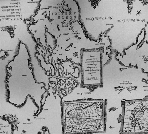 150 см X 50 оптовая продажа ткань из хлопка и льна с принтом карты мира для