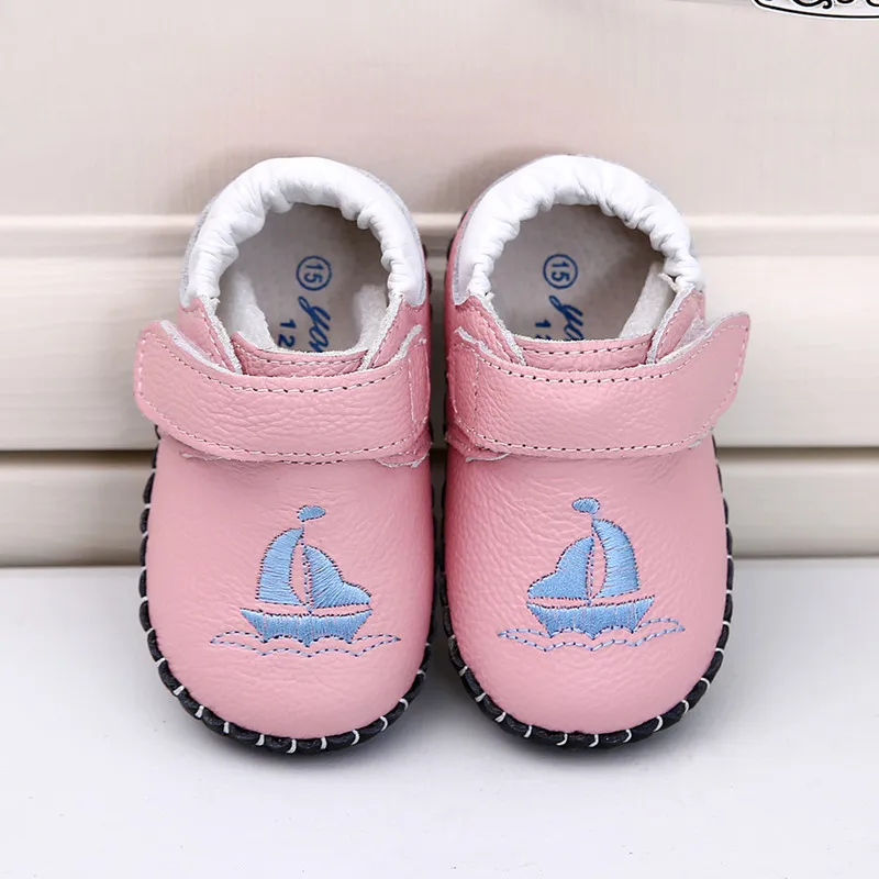Весна и осень мужской натуральная кожа малыша обувь кеды От 0 до 1 года детская обувь мягкая подошва детская обувь