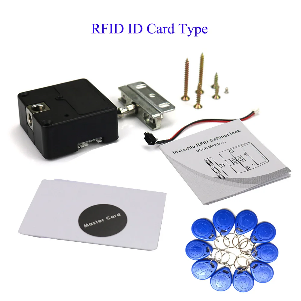 125 кГц RFID EM ID карта или 13,56 МГц IC карта Электрический замок шкафа невидимый скрытый RFID замок ящика шкафа - Цвет: RFID CARD