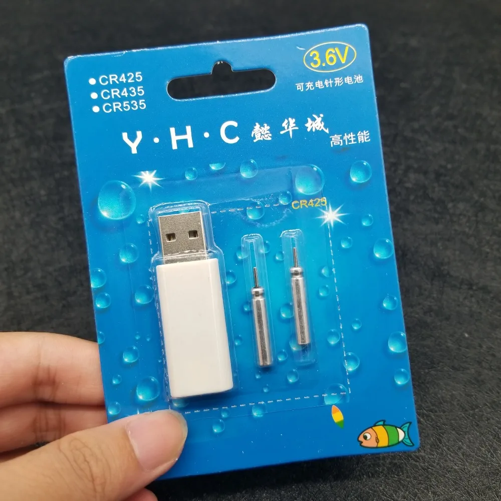 1 комплект USB для рыболовных поплавков перезаряжаемый CR425 аккумулятор подходит для использования с USB костюмы для различных зарядных устройств A12