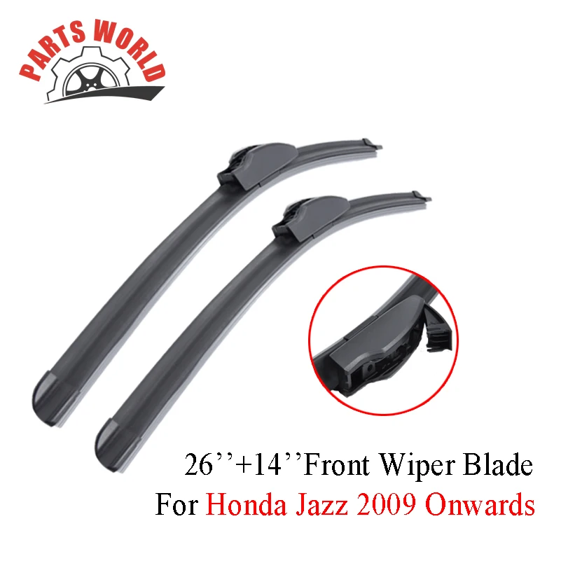 Комбо Натуральная Резина передние и задние щетки стеклоочистителя для Honda Jazz 2009