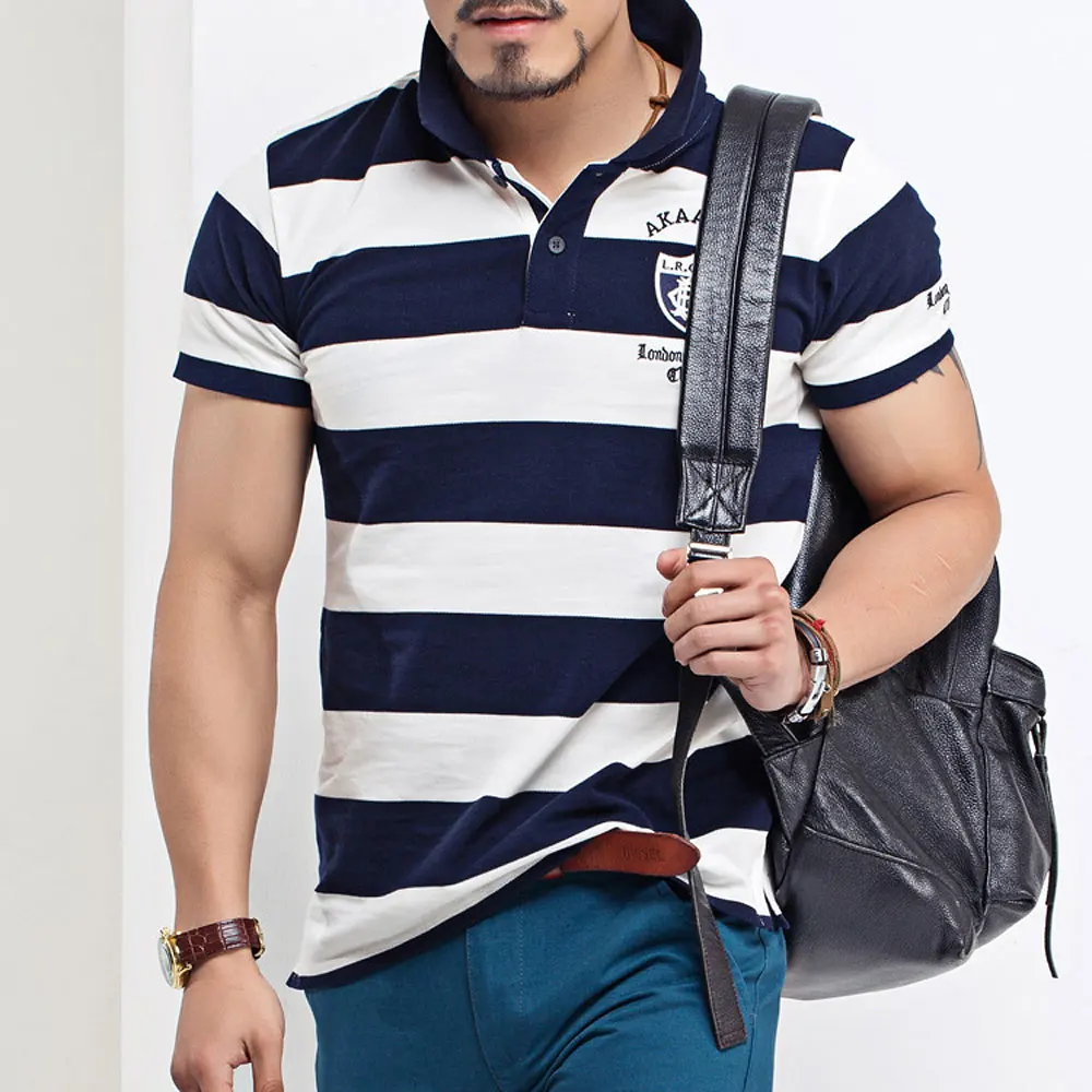 2021 летние мужские повседневные рубашки поло детская одежда в полоску под зебру