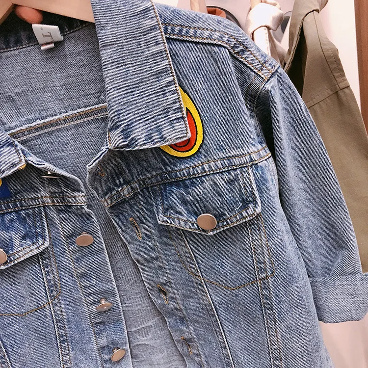 

Spring fall long sleeve denim jeans coat baby kids boys girl jackets