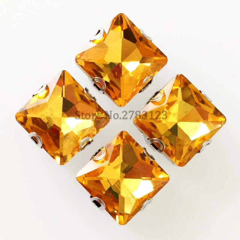 Устойчивое к царапинам золотистое желтое квадратное плоское заднее стекло