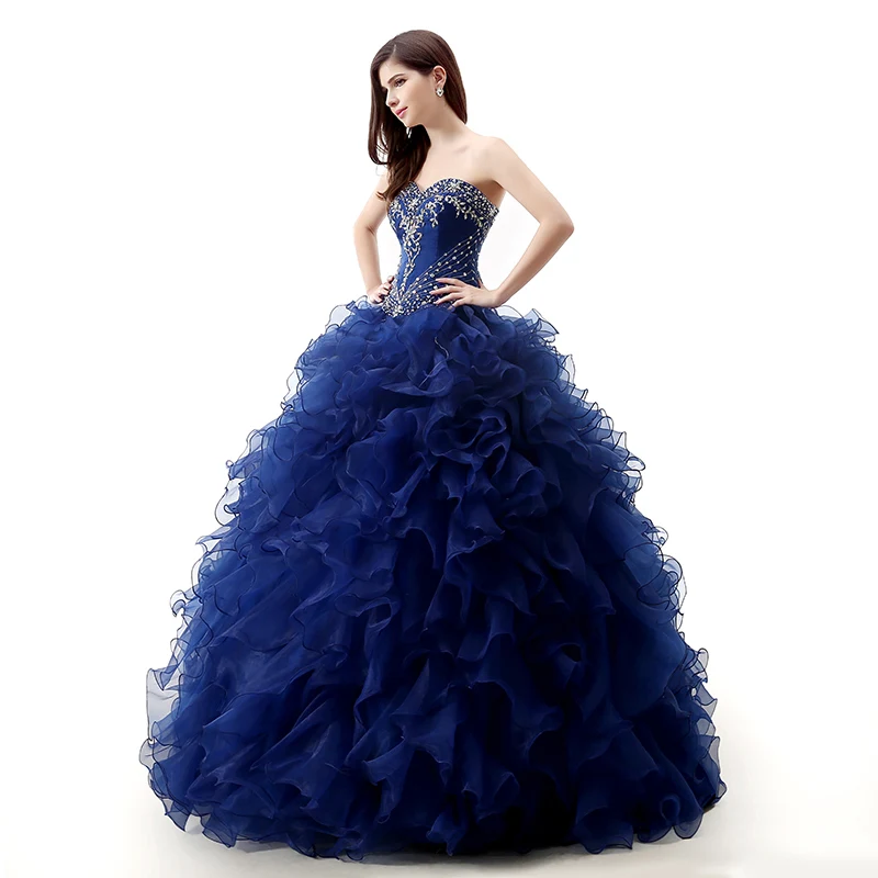 Forevergracedress 2017 реальные фотографии Королевский синий Quinceanera платье пикантные