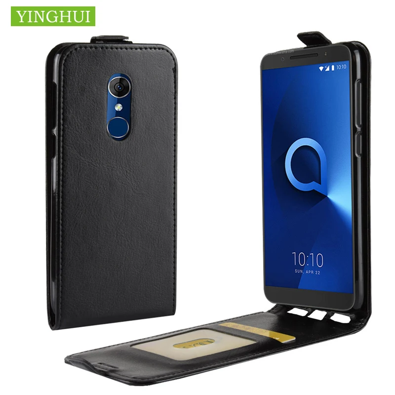 

Чехол-книжка для Alcatel 3 5052Y 5052D, вертикальный, с отделением для карт