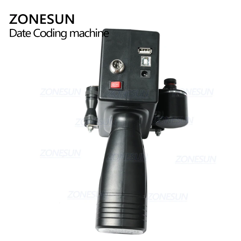 ZONESUN сенсорный экран ручной Интеллектуальный USB QR 360 градусов струйный принтер кодировочная машина для коробки резиновый металлический срок годности