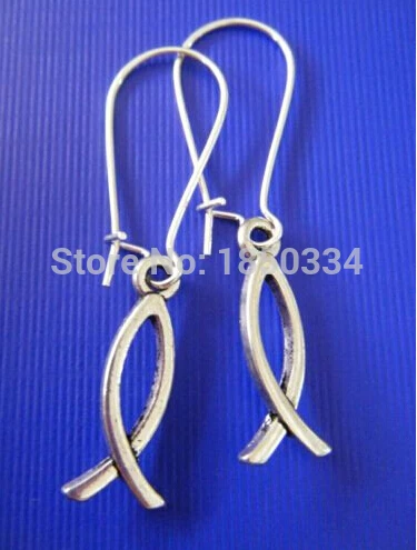 

50Pair Fashion Ribbon Charms Dangle Earrings For Women With Gift Box DIY Findings Jewelry Z112