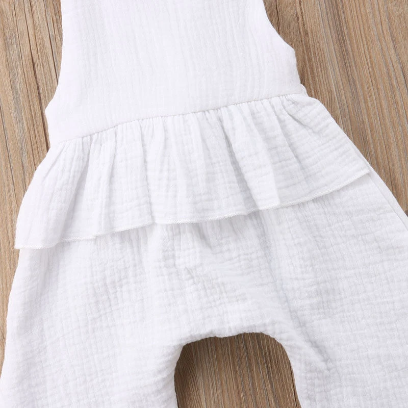 Детское трикотажное боди с оборками для девочек Новое поступление Летний