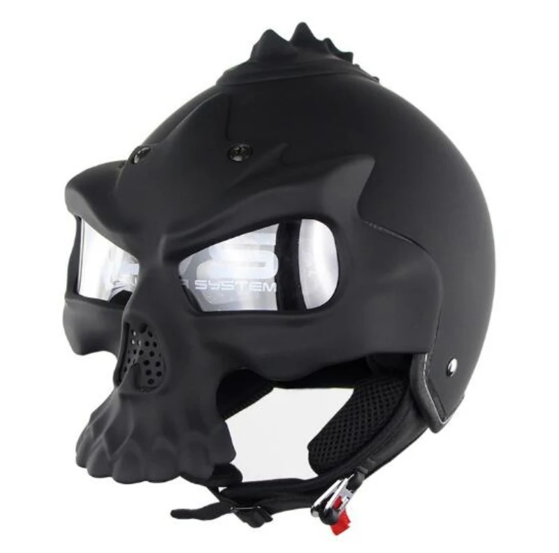 

7 Color Cool Dual Use Skull Motorcycle Helmet Capacete Casco Novelty Retro Casque Motorbike Helmet H002