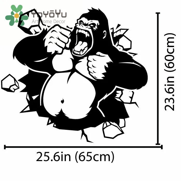 Гориллы обезьян настенные Арт Декор Стикеры виниловая художественная наклейка