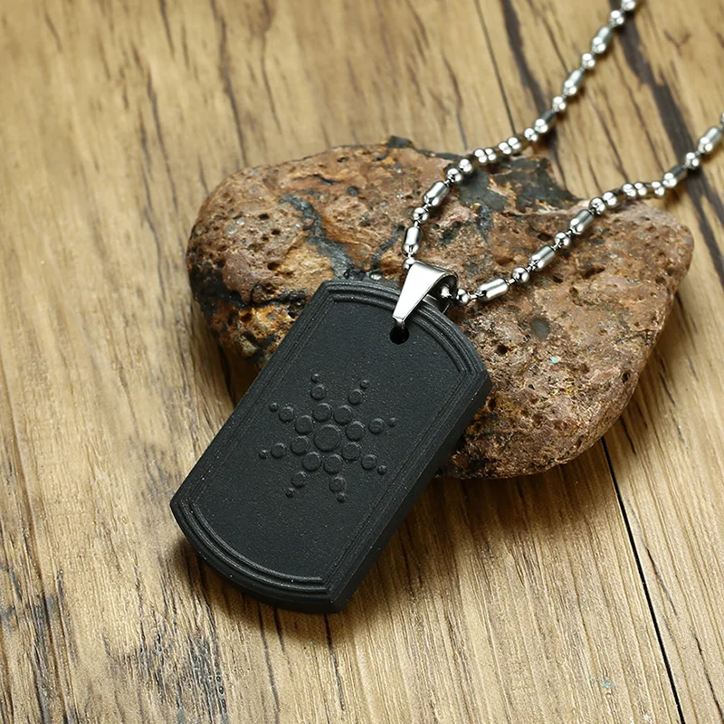 Ожерелье из гематита и вулканической лавы с бесплатной цепочкой|quantum pendant