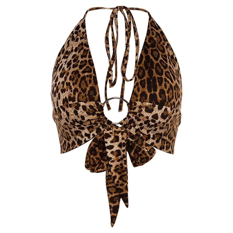 * 2018 женское нижнее белье без бретелек бандо Топ Леопардовый принт короткий