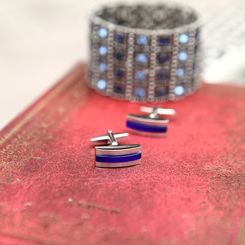 KFLK ювелирные изделия 2020 запонки для рубашки мужчин подарок брендовые синие