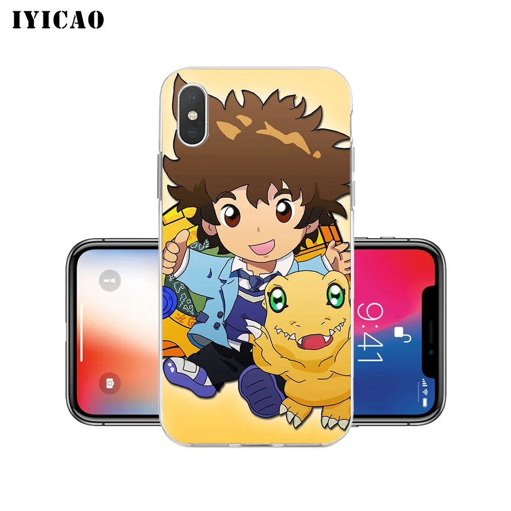 IYICAO мультяшный Цифровой Мягкий силиконовый чехол для телефона iPhone X XR XS MAX 6 6s 7 8 Plus