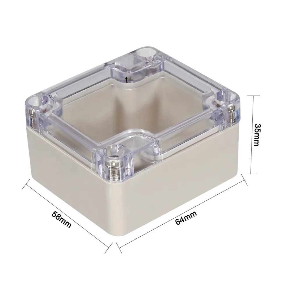Uxcell 1 шт. ABS 64x58x35/83x58x33/100x68x40/100x68x50 мм электронный водонепроницаемый корпус распределительная коробка с прозрачной крышкой для DIY