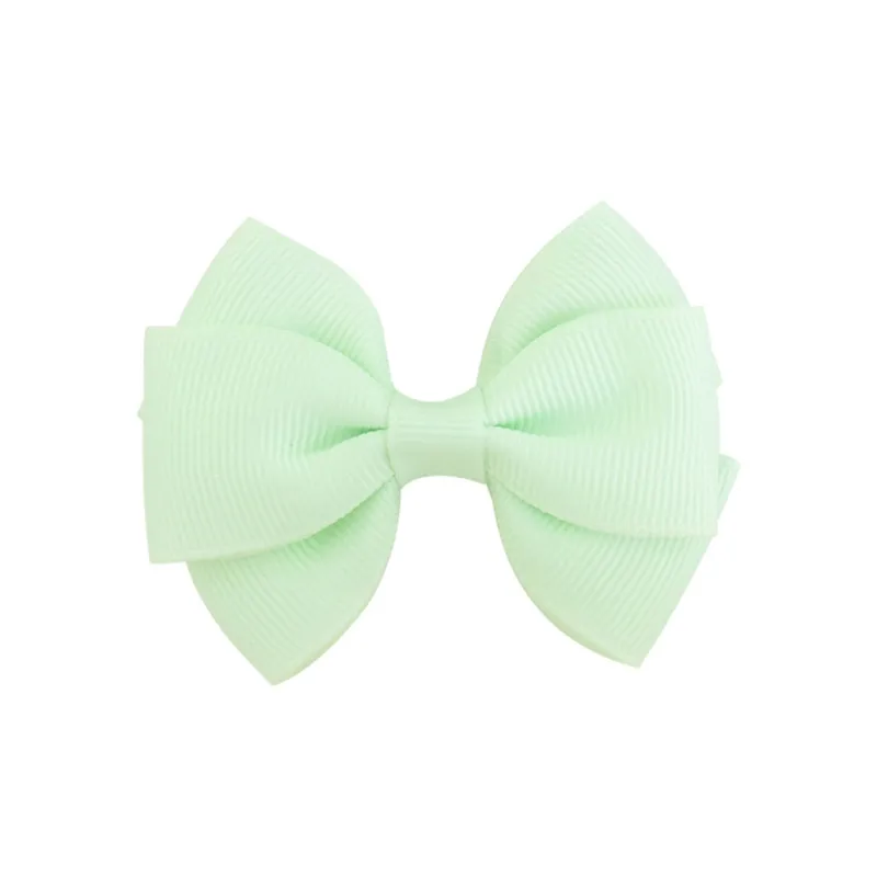 19 Light Green 20 цветов, около 2," галстук-бабочка, Детские зажимы, женские заколки ручной работы, бант, заколки для волос, аксессуары для волос - Цвет: 19 Light Green