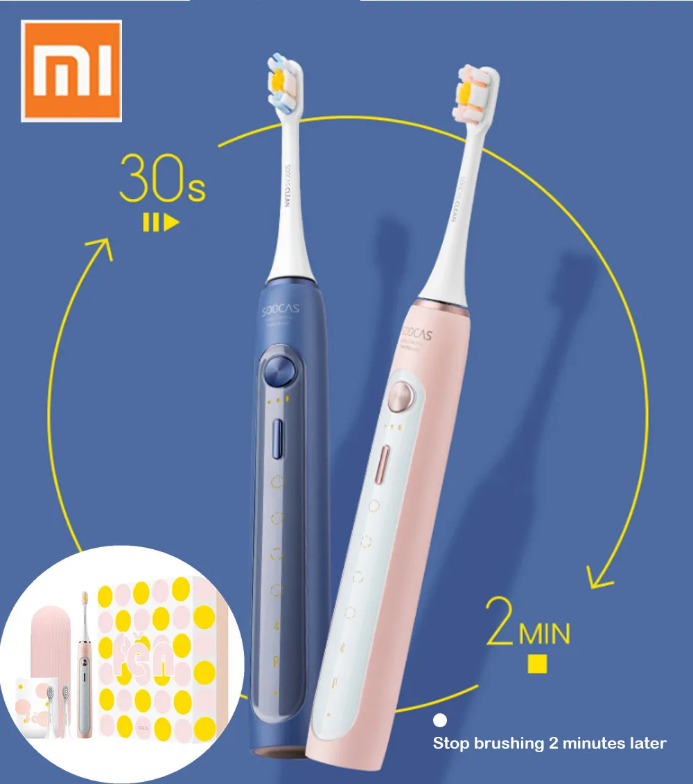 2019 Новая электрическая зубная щетка Xiaomi Soocare Soocas X5 USB Водонепроницаемая