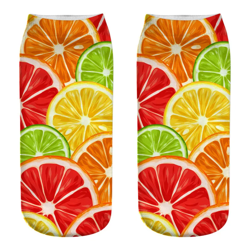 Женские носки с объемным принтом милые короткие низким вырезом Meias Harajuku новинка