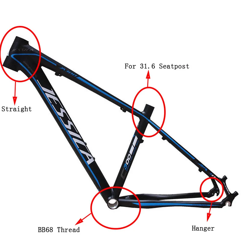 Рама для горного велосипеда JESSICA 15 5 17 &quot26er MTB рама AL 7005 Superlight BSA 68 мм|Велосипедная