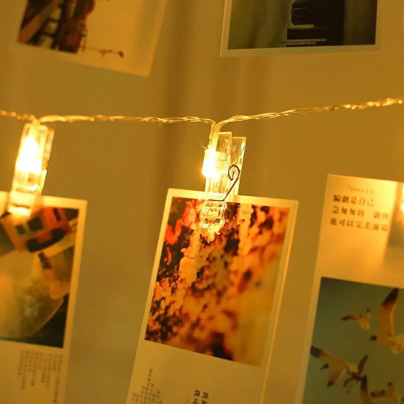 JUNJUE фото креативные зажимы String светильник s Led Flash комнатное украшение