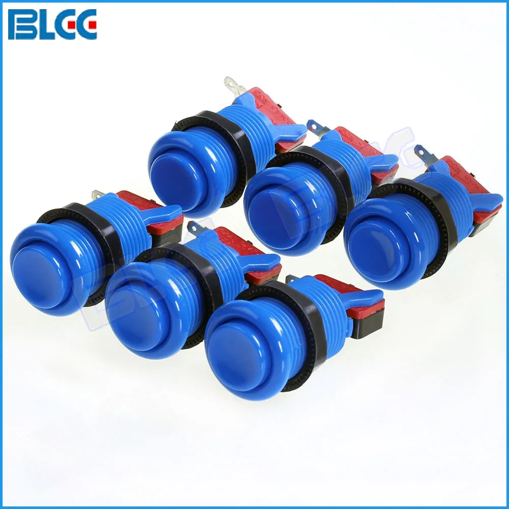 6 шт./лот аркадная Кнопка американского типа с микровыключателем для Jamma аркадных