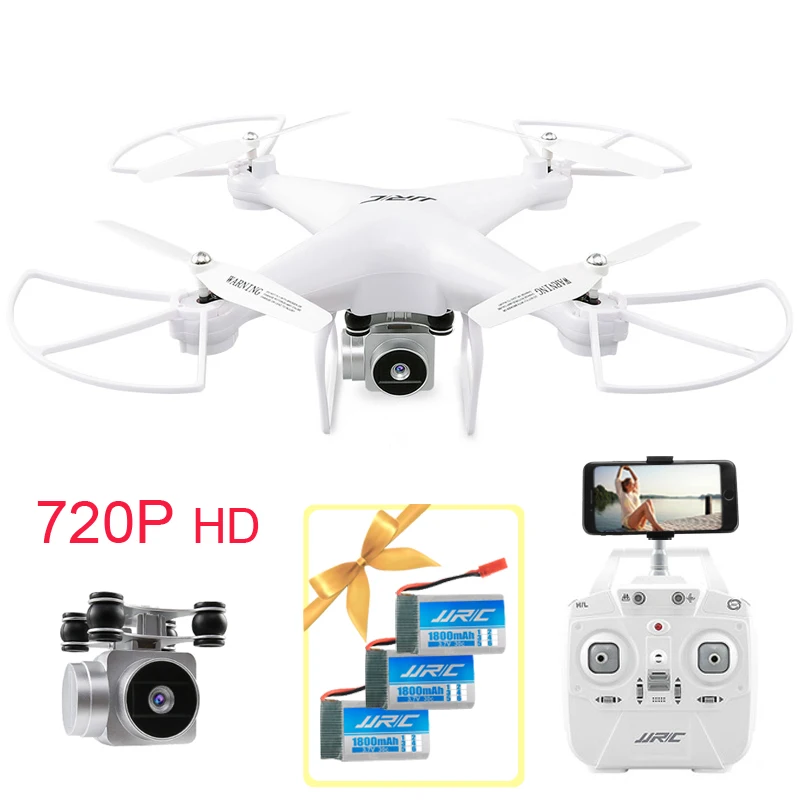 3 батареи 1 час RC Дрон с 720P HD камерой 6 осевой гироскоп WIFI FPV Квадрокоптер селфи