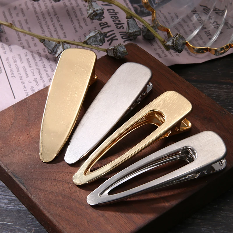 1 шт. Ретро матовая металлическая заколка для волос заколки девочек простая дикая