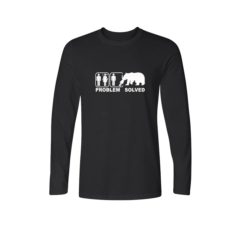 Футболка мужская с длинным рукавом повседневная хлопковая тенниска принтом