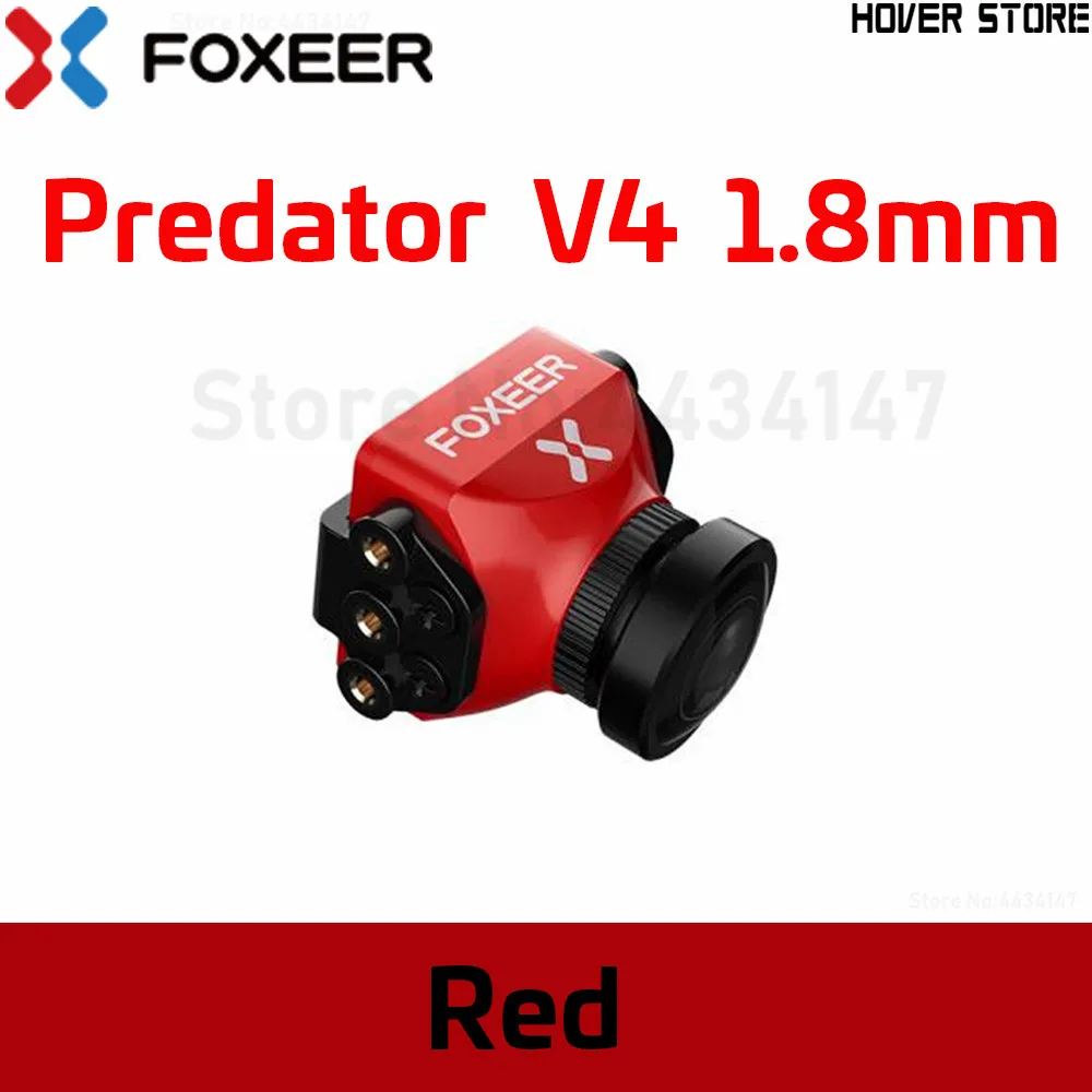 RED 1.8mm Foxeer Хищник V4 FPV Камера быстроходный беспилотный Радиоуправляемый летательный аппарат мини Камера 16:9/4:3 PAL/NTSC переключаемая мини fpv-камера Супер WDR, osd 4 мс и продолжительности полового акта Upgarded Preda - Цвет: RED 1.8mm