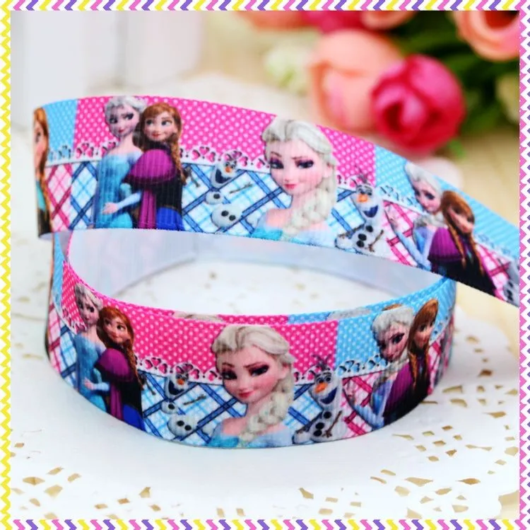 7/8 '' «Анна», «Эльза» с принтом снеговика; корсажная лента hairbow головные уборы вечерние украшения «сделай сам» оптом OEM 22 мм D194