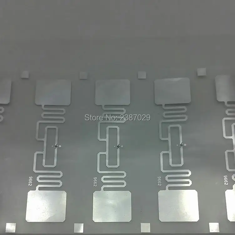 EPC C1 G2 960 МГц UHF сухая инкрустация 100 шт./лот 74*22 мм Alien 9662 Rfid Инкрустация может
