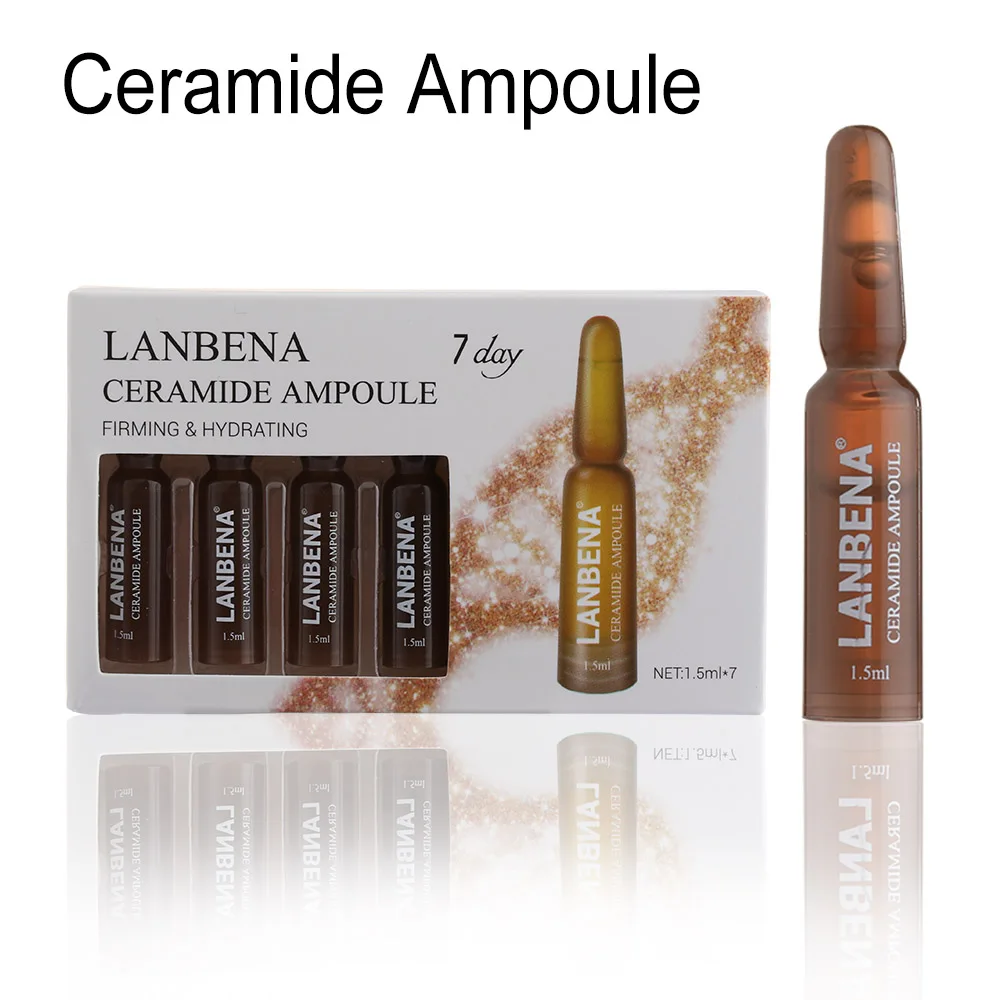 Ceramide Ampoule 1 бутылка Антивозрастная ампула сывороточная Гиалуроновая кислота+ витамин C+ 24 K Gold ретинол+ Q10+ керамид против морщин увлажняющий, красота в течение 7 дней - Цвет: Ceramide Ampoule