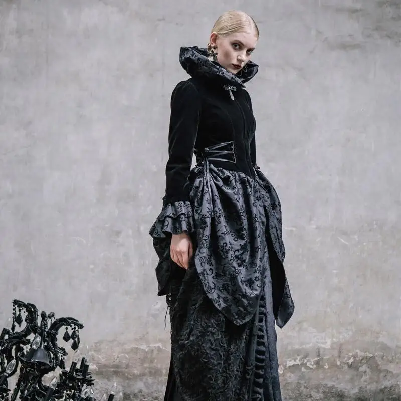 Devil модное женское винтажное платье с толстой и воланом CT005|Женские платья| |