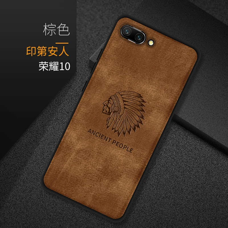 3 Чехол для Huawei Honor 10, задняя крышка, силиконовый край, тканевый чехол для Huawei Honor 6X 7X 8X Max 8C 7C 9i 10, чехол для Honor 7C - Цвет: 3
