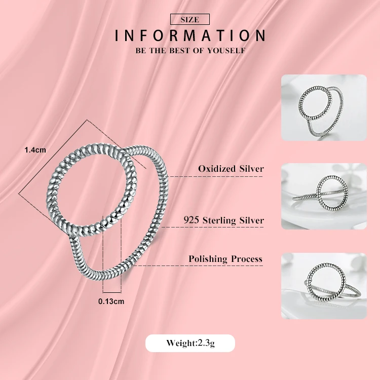 2019 Новая мода с дырочками обруч винтажные вечерние палец кольцо Твердые 925