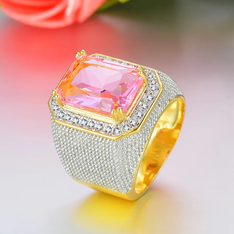 Косынка мужское кольцо 925 пробы серебро 6ct AAAAA Cz камень большой заниматься Для