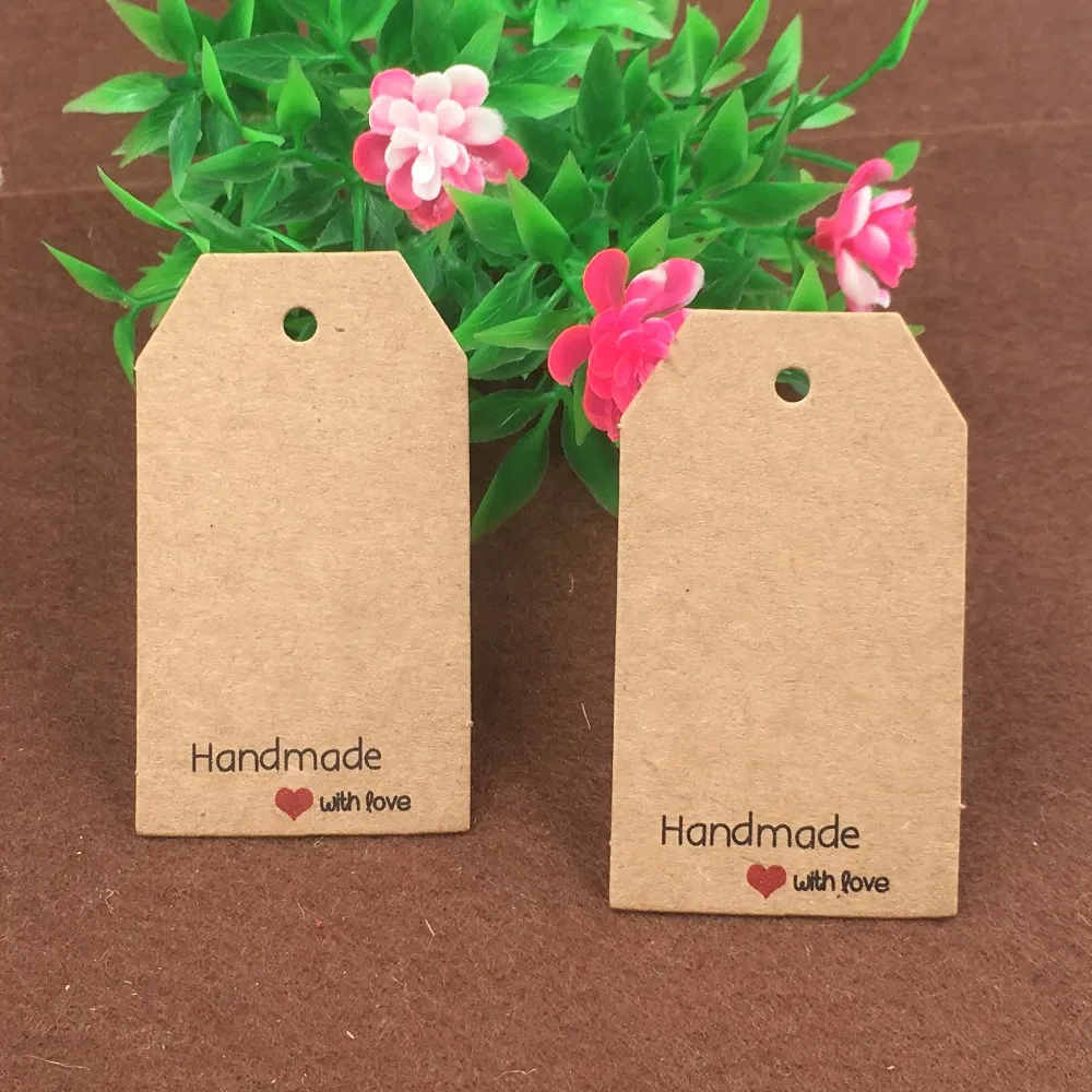 200 шт. крафт-бумага ручной работы с карточками &quotлюбовь&quot/подарочными бирками