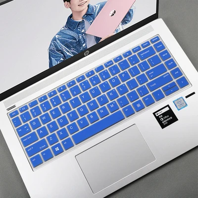 Blue Для hp Probook 440 G5 66 245 246 G6 840 820 G3 450 G4 EliteBook 1040 G3 14 дюймов Чехол для клавиатуры ноутбука протектор Кожаный силикон - Цвет: Blue