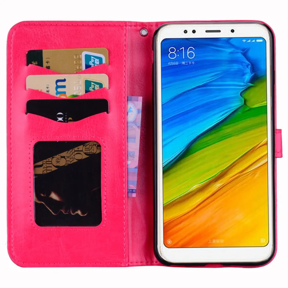 Для Xiaomi Redmi 5 Чехол Флип кожаный бумажник противоударный Coque чехол для редми