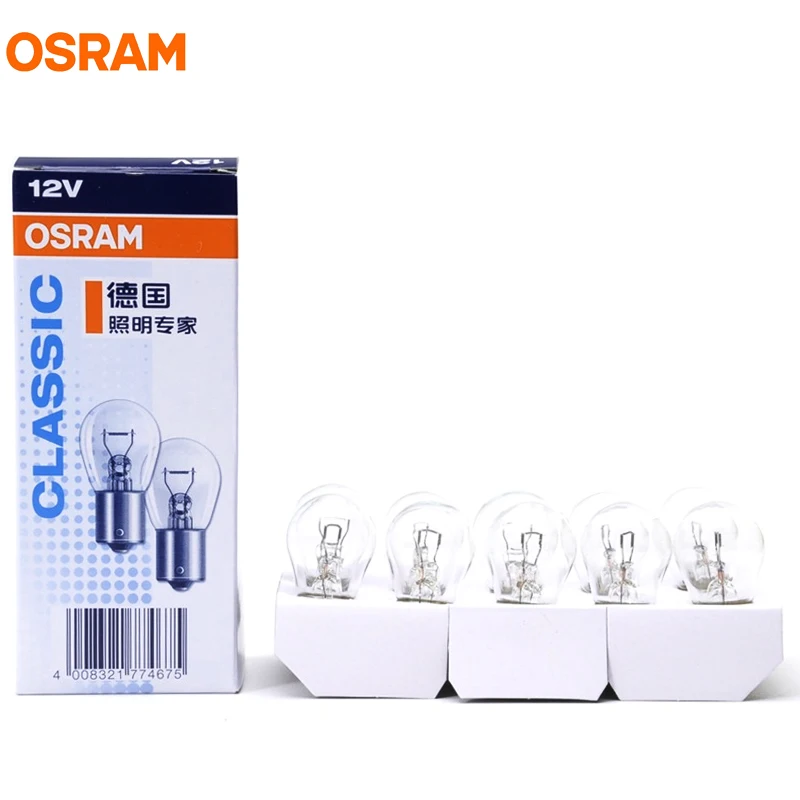 10 шт. OSRAM S25 H6W H21W P21W PY21W 12 в оригинальные линейные поворотные сигнальные лампы стоп