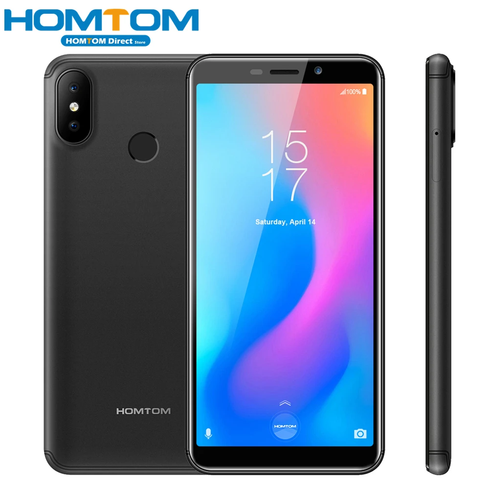 HOMTOM C2 5 &quotAndroid 8 1 2 ГБ + 16 Встроенная память 3000mA Батарея мобильного телефона Face ID